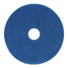 Scrubbing Floor Pads, 16" Diameter, Blue, 5/Carton