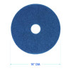 Scrubbing Floor Pads, 16" Diameter, Blue, 5/Carton