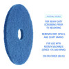 Scrubbing Floor Pads, 16" Diameter, Blue, 5/Carton