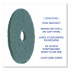 Heavy-Duty Scrubbing Floor Pads, 16" Diameter, Green, 5/Carton