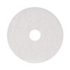 Polishing Floor Pads, 16" Diameter, White, 5/Carton