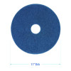 Scrubbing Floor Pads, 17" Diameter, Blue, 5/Carton