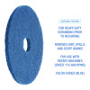 Scrubbing Floor Pads, 17" Diameter, Blue, 5/Carton
