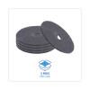 High Performance Stripping Floor Pads, 17" Diameter, Black, 5/Carton