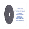 High Performance Stripping Floor Pads, 17" Diameter, Black, 5/Carton