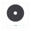 High Performance Stripping Floor Pads, 17" Diameter, Black, 5/Carton
