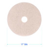 Natural Hog Hair Burnishing Floor Pads, 17" Diameter, Tan, 5/Carton