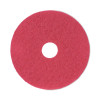 Buffing Floor Pads, 17" Diameter, Red, 5/Carton