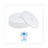 Polishing Floor Pads, 17" Diameter, White, 5/Carton