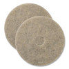 Porko Plus Burnishing Pads, 27" Diameter, Brown, 2/Carton