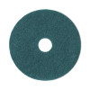Heavy-Duty Scrubbing Floor Pads, 19" Diameter, Green, 5/Carton