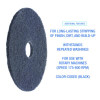 High Performance Stripping Floor Pads, 19" Diameter, Black, 5/Carton