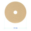 Burnishing Floor Pads, 19" Diameter, Tan, 5/Carton