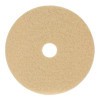 Burnishing Floor Pads, 19" Diameter, Tan, 5/Carton