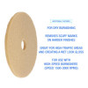 Burnishing Floor Pads, 19" Diameter, Tan, 5/Carton