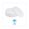 Polishing Floor Pads, 19" Diameter, White, 5/Carton