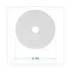 Polishing Floor Pads, 19" Diameter, White, 5/Carton