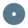 Burnishing Floor Pads, 20" Diameter, Aqua, 5/Carton