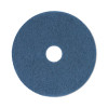 Scrubbing Floor Pads, 20" Diameter, Blue, 5/Carton