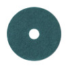 Heavy-Duty Scrubbing Floor Pads, 20" Diameter, Green, 5/Carton