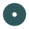 Heavy-Duty Scrubbing Floor Pads, 20" Diameter, Green, 5/Carton