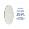 Natural Burnishing Floor Pads, 20" Diameter, White, 5/Carton