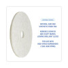 Natural Burnishing Floor Pads, 20" Diameter, White, 5/Carton