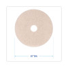Natural Hog Hair Burnishing Floor Pads, 20" Diameter, Tan, 5/Carton