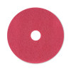 Buffing Floor Pads, 20" Diameter, Red, 5/Carton