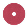 Buffing Floor Pads, 20" Diameter, Red, 5/Carton