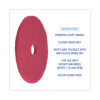 Buffing Floor Pads, 20" Diameter, Red, 5/Carton