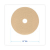 Burnishing Floor Pads, 20" Diameter, Tan, 5/Carton