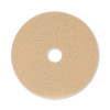 Burnishing Floor Pads, 20" Diameter, Tan, 5/Carton