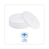 Polishing Floor Pads, 20" Diameter, White, 5/Carton
