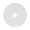 Polishing Floor Pads, 20" Diameter, White, 5/Carton