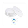 Polishing Floor Pads, 20" Diameter, White, 5/Carton