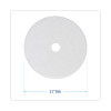 Polishing Floor Pads, 21" Diameter, White, 5/Carton