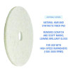Natural Burnishing Floor Pads, 24" Diameter, White, 5/Carton
