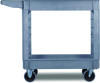 Two-Shelf Utility Cart, Plastic, 2 Shelves, 500 Lb Capacity, 17.25" x 40" x 33.5", Gray
