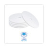 Polishing Floor Pads, 24" Diameter, White, 5/Carton
