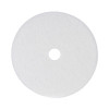 Polishing Floor Pads, 24" Diameter, White, 5/Carton