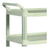 Xtra Utility Cart With Open Sides, Plastic, 3 Shelves, 300 Lb Capacity, 40.63" x 20" x 37.81", Off-White