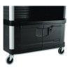 Xtra Equipment Cart, Plastic, 3 Shelves, 300 Lb Capacity, 20.75" x 40.63" x 37.8", Black
