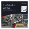 Power Clean X80 Heavy Duty Cloths, 1/4 Fold, 12.5 x 12, White, 50/Box, 4 Boxes/Carton