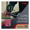 Power Clean X80 Heavy Duty Cloths, 12.5 x 12, Red, 50/Box, 4 Boxes/Carton