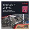 Power Clean X80 Heavy Duty Cloths, 12.5 x 12, Red, 50/Box, 4 Boxes/Carton