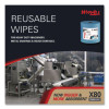 Power Clean X80 Heavy Duty Cloths, Jumbo Roll, 12.4 x 12.2, Blue, 455/Roll