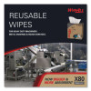 Power Clean X80 Cloths, Hydroknit, Pop-Up Box, 8.34 x 16.8, White, 76/Box, 5 Boxes/Carton