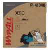 Power Clean X80 Cloths, Hydroknit, Pop-Up Box, 8.34 x 16.8, White, 76/Box, 5 Boxes/Carton