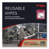 Power Clean X80 Heavy Duty Cloths, Jumbo Roll, Perforated,12.4 x 12.2, Red, 455 Wipers/Roll